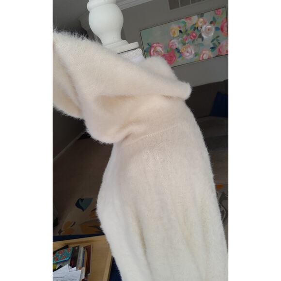 Lou & Grey  LaShout Cowl eyelash Sweater dress white/cream Coastal boho  cozy - Picture 5 of 8